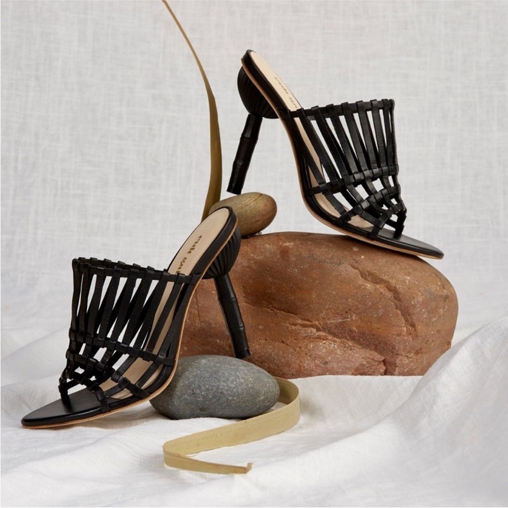Cult Gaia Black Sandals